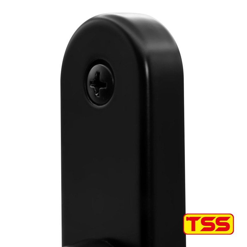 TSS Black UPVC Door Handle Pair Set, Sprung, 92mm PZ