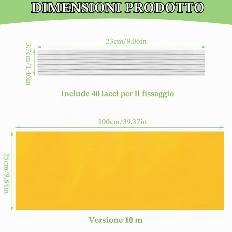 10 m Nastro Collante Biadesivo per Alberi, 25 cm