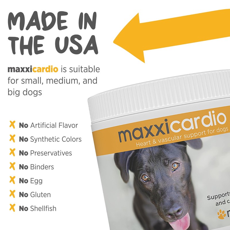 maxxipaws maxxicardio Heart and Cardiovascular Supplement for Dogs – Powder