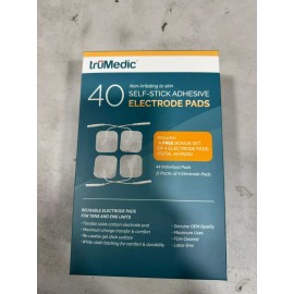 truMedic TENS Unit Electrode Pads (OEM) - 10 Pack (40 Pads)
