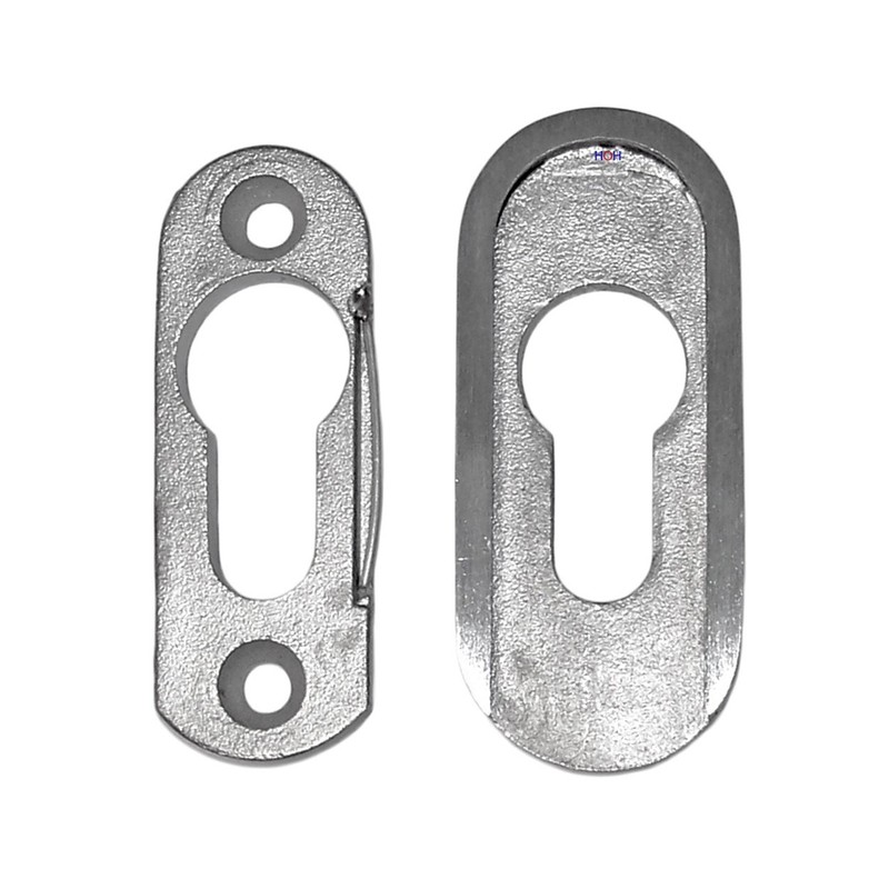 SR-5241 Stainless Steel Oval Sliding Rosette Profile Cylinder Door Fitting