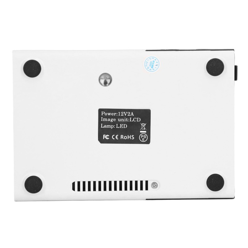 Mini Projector Built in Speakers Diffuse Reflection Imaging Black 1080P