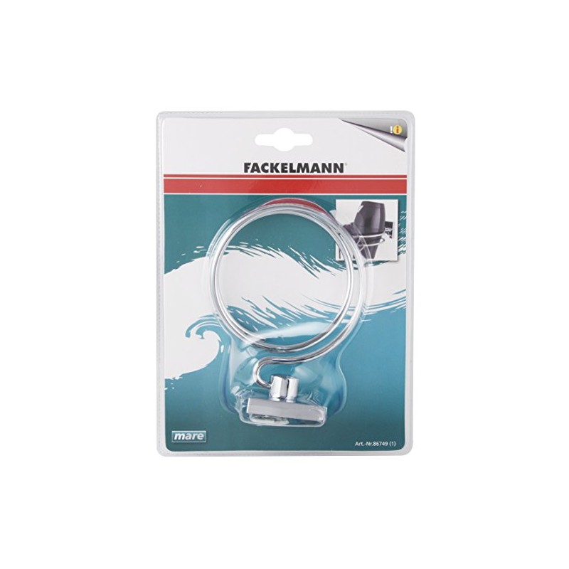 Fackelmann Haartrockner-Halter MARE, verchromter Fönhalter, Wandhalter (Farbe: Silber), Menge: 1