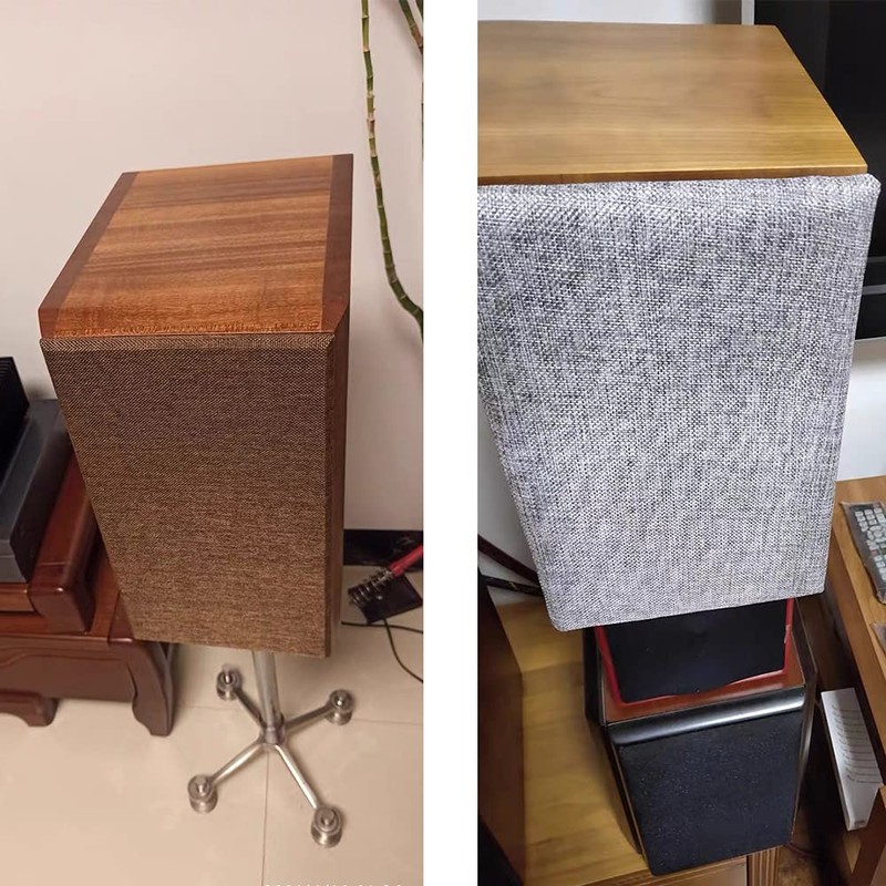 Flushbay Speaker Grill Cloth Linen Speaker Fabric Protective Dustproof Mesh