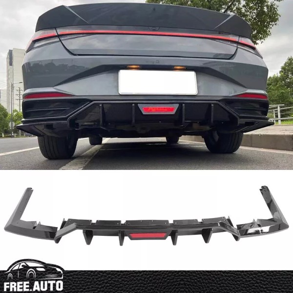 FREE-AUTO802 For 21-23 Hyundai Elantra Rear Bumper Lip Diffuser w/