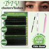 HOHADBR Lash Clusters Wispy Lash Extension 60D+80D+100D Thick Volume Individual