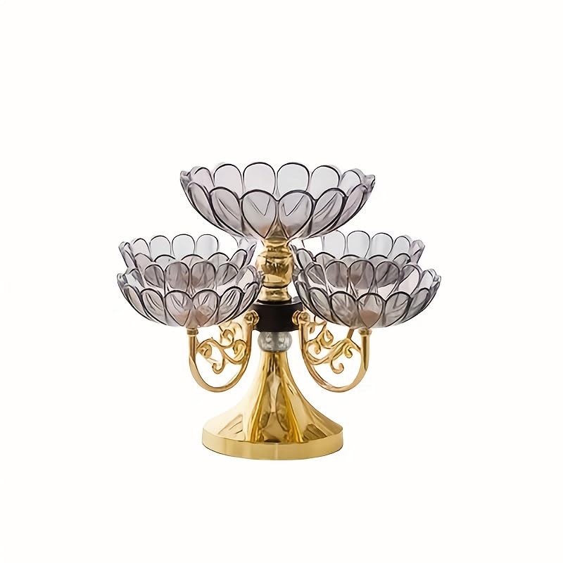 Dousiany Rotating fruit platter (Gray gold)10B