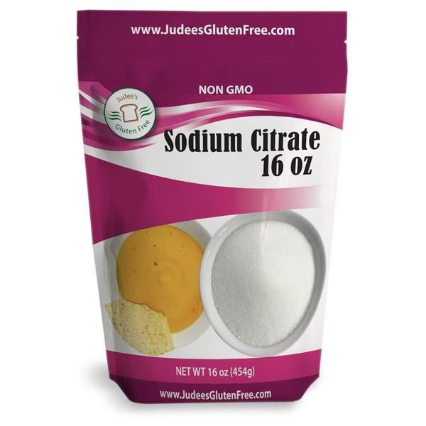 Judee's Sodium Citrate (16 oz), Non GMO, Food Grade, Easy to Dissolve, Excellent for Creating Nacho & Queso Cheese Sauces, Spherification and Molecular Gastronomy Cooking