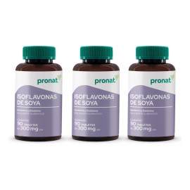Pronat Kit 3 Piezas Isoflavona De Soya (90 Tabs) - Pronat Sabor Sin sabor
