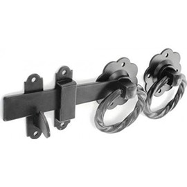 Twist Ring Gate Latch 150mm Black