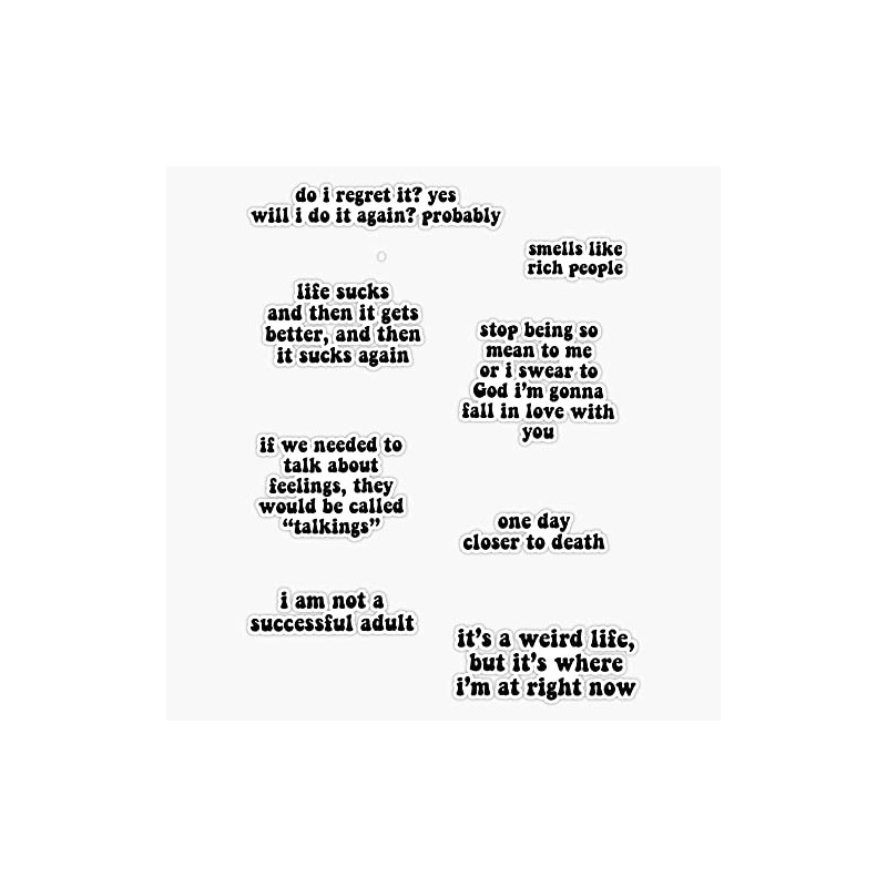 nick miller quotes pack Bumper Sticker Vinyl Decal 5 inches