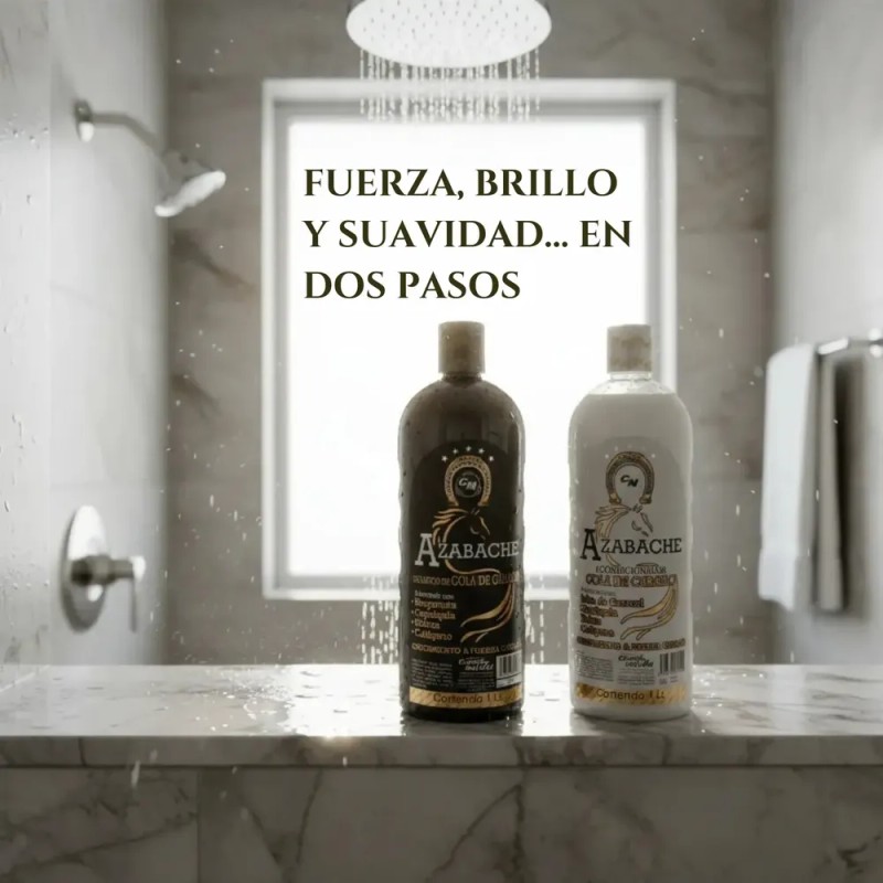 Shampoo Y Acondicionador Azabache Cola Caballo Biotina 2pack