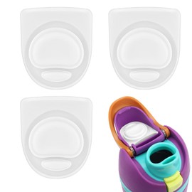 3pcs Replacement Stopper Compatible with Owala FreeSip 24oz 32oz, BPA-Free Silicone Water Bottle Lid Gaskets Replacement for 19/24/32/40oz Bottle Mouth Cap Stopper Seal Parts Accessories (White)