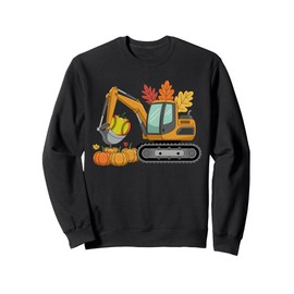 Construction Vehicle Pumpkin Softball Lovers Fall Autumn Sweatshirt