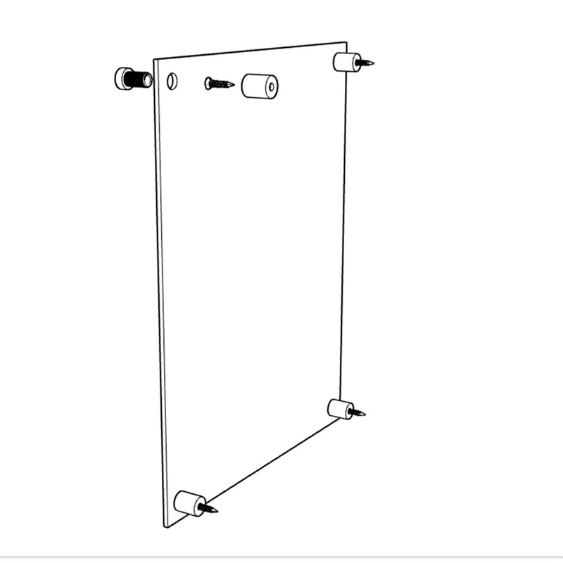 FixtureDisplays Clear Sign Name Holder Plexiglass 2X8 8x2 Wallmount Poster