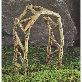 Georgetown Home and Garden Fiddlehead Fairy Garden Brown Wood Twig Arch