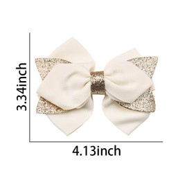 Grosgrain Hair Bow Clip Glitter Hair Bows for Women Girls Hair Bow Alligator Clips Grosgrain Ribbon Hair Bows Sparkly Hair Clips Barrettes for Women Hair Ribbon Bow Hair Accessories 2Pcs