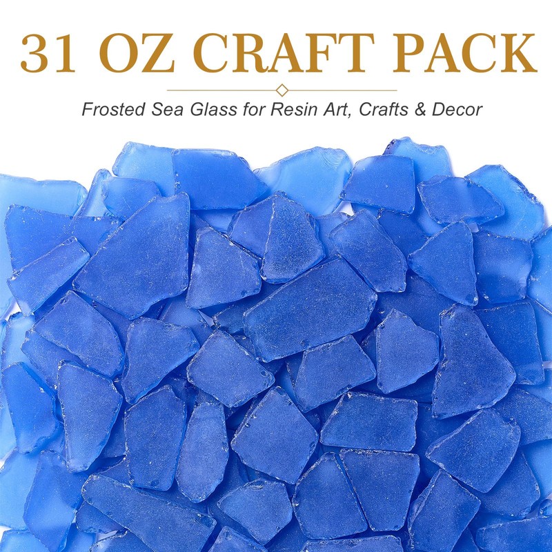 Small-Medium Cobalt Blue Sea Glass Pieces for Crafts & Decor