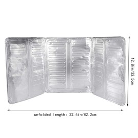 3 Sided Splatter Guard for Stove Top, Foldable Stainless Steel Oil Splatter Screens for Frying, Oil Splash Insulation Board, Nonstick Stove Splash Guard for Cooking, 32.4 X 12.8 Inches