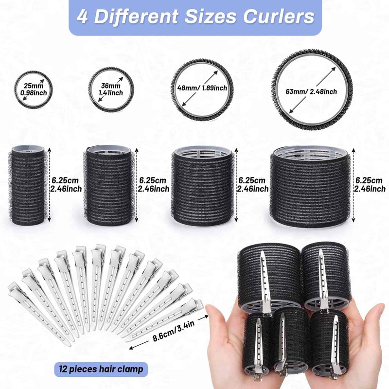 Rollers Hair Curlers 28 Pcs Set with 16Pcs Hair Curlers