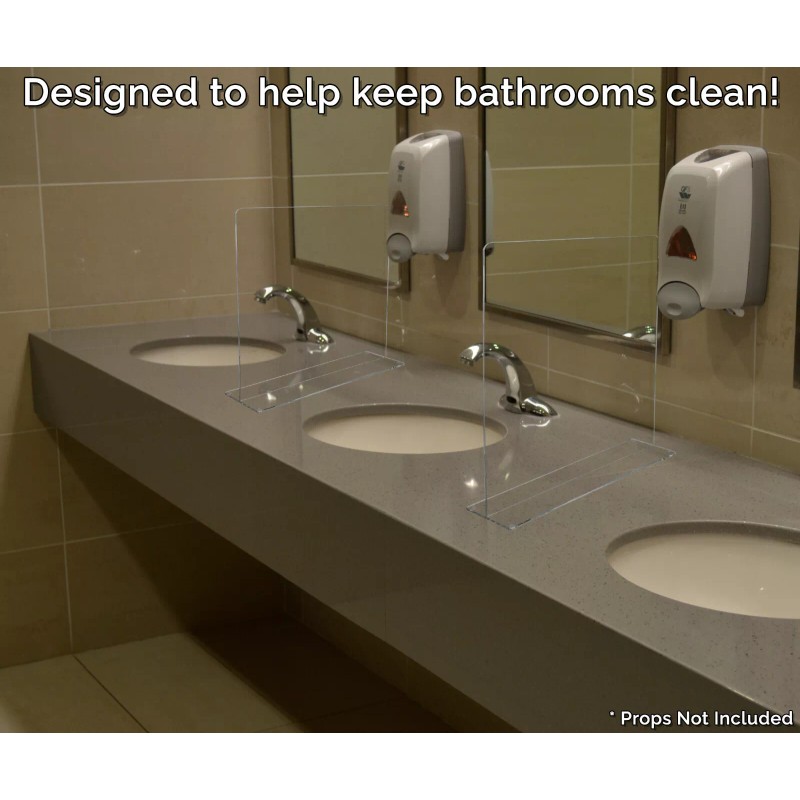 Marketing Holders Countertop Splash Guard Barrier for Sinks Kitchens Bars