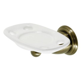 Kingston Brass BA1756AB Heritage Toothbrush & Tumbler Holders, Antique Brass