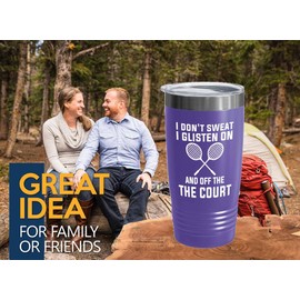 Badminton Player Purple Edition Viking Tumbler 20oz - Off the court - Badminton Player Racket Sport Theme for Athlete Net Birdie Court Game
