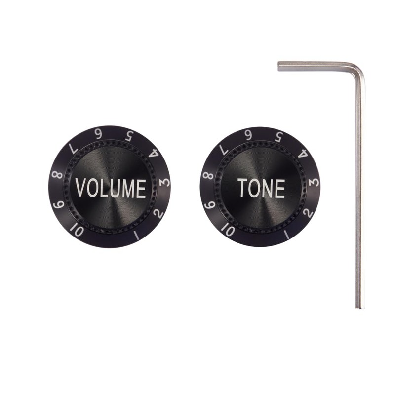 Dopro Set Screw 1/4" Universal Metal Guitar Bass Potentiometer Knobs