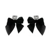 Fashion Bow Knot Silk Drop Dangle Earrings Cubic Zirconia Princess