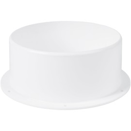 HVAC OV Plastic 6 Inch Duct Connector Flange – Male Fit Round Wall Mount Connector for 6 Inch Duct Hose Fitting – HVAC Heating Cooling Adapter – Dryer Vent Connector for Straight or Flexible Pipe