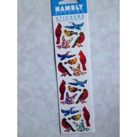 HAMBLY STUDIOS STICKERS GLITTERS SHIMMERS BIRDS MULTI-COLORED PRISMATIC
