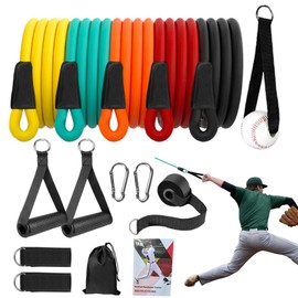 Baseball Resistance Bands for Pitchers – Pro-Grade Arm Strength & Pitching Bands | 5-Level Adjustable Resistance Bands for Baseball/Softball Training (All Ages)