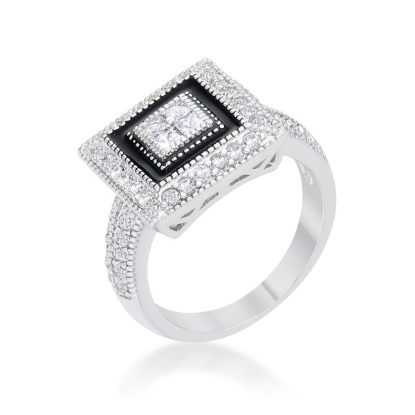 Kate Bissett Antique Inspired Ring With Clear And Invisible Setting