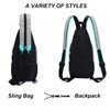Peicees Small Sling Bag for Women Mens Convertible Crossbody Backpack
