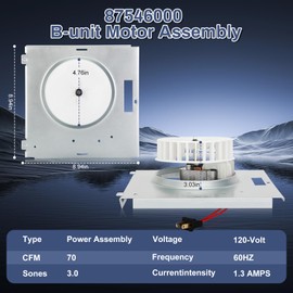 769RFT B Unit, 87546000 B-Unit Motor Assembly Compatible with Broan NuTone 679RL B Unit, 769RF, V769RF, 763RL/769RL A Unit Ventilation Fans, nutone 769rf b Unit Replacement Motor