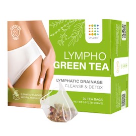 Bruizex Lymphatic Green Tea, Lymphatic Drainage Cleanse & Detox, Natural Herbal Blend for Lymphatic System Health, Post Surgery Recovery Liposuction, BBL, Tummy Tuck, Lipedema & Lymphedema, 30-Pack