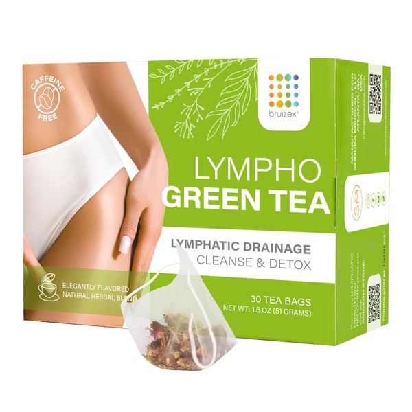 Bruizex Lymphatic Green Tea, Lymphatic Drainage Cleanse & Detox, Natural