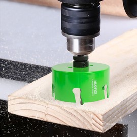 HLOFIZI 8-1/4 Inch Carbide Tipped Hole Saw 8.25" Multi-Material Hole Cutter with Arbor for Wood, Drywall, Plastic, PVC, Fiberglass, 5X Faster, Green