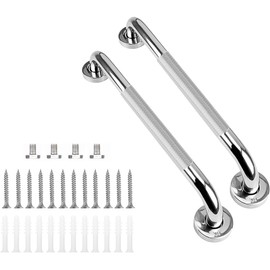 supregear Grab Bars for Bathtubs and Showers (2-pack), Anti Slip Bathroom Grab Bars, 304 Stainless Steel Shower Handle, Toilet Handicap Elderly Senior Assist Bathroom Safety Handle, 10 in/25 cm