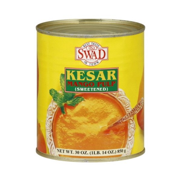 Swad Kesar Mango Pulp, 30-Ounce (Pack of 6)