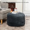 Pouf Ottoman Unstuffed,Pouf Ottoman Foot Rest(No Filler),Soft Foot Stool, 20"x20"x12"