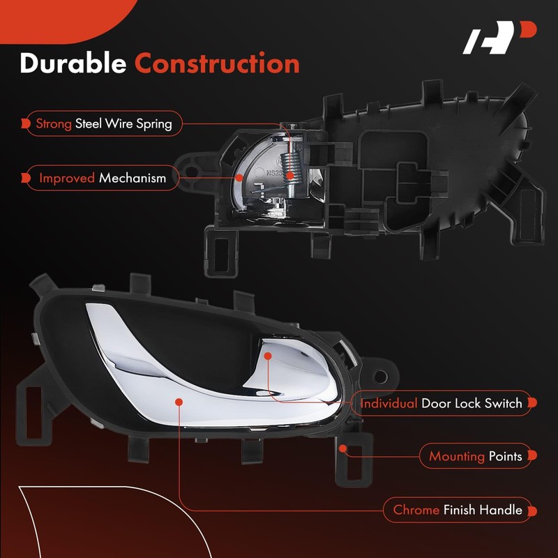A-Premium Front or Rear Passenger Side Interior Door Handle Compatible