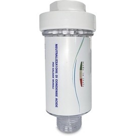 WK 3/4" MF Condensate Exhaust Filter Neutralizer - Made in Italy - White