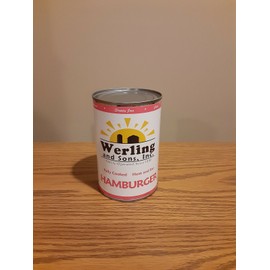 Werling and Sons Canned Hamburger Ground Beef 14.5 oz Werling and Sons Survival Camping Prepper