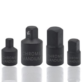 Dianrui 4 PCS Socket Adapter Set,3/8 to 1/2 socket adapter,3/8 to 1/4 socket adapter,1/2 to 3/8 impact adapter,Square Ratchet Socket Adapter/Reducer Sets for Automotive and Construction