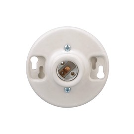 EATON Wiring 604-SP 660-Watt 250-volt Medium Base Ceiling Receptacle Lamp Holder, Porcelain, White