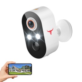 Outdoor Security Camera, Battery Powered Wireless Camera, Cloud Storage Sold Seperately, Color Night Vision, 2-Way Audio, Smart AI Motion Detection, 2.4G only (2 Light, 1 Pack)