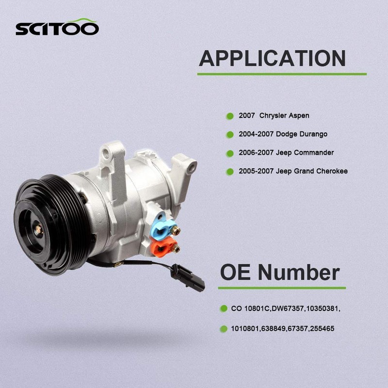 SCITOO AC Compressor Compatible with 2006-2007 for Jeep Commander 2004-2007