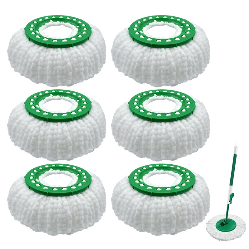6 Pack Mop Head Replacement for Libman Tornado Spin Mop
