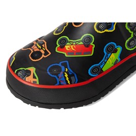 Bogs Kids Rainboot Rain Boot, Black Multi, 4 US Unisex Big